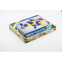 Деревяний пазл "Мапа України" Арт-60906 синьо-жовтий 60х90 см