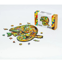 Фігурний деревяний пазл A4 Хамелеон PuzA4-01746 69 деталей