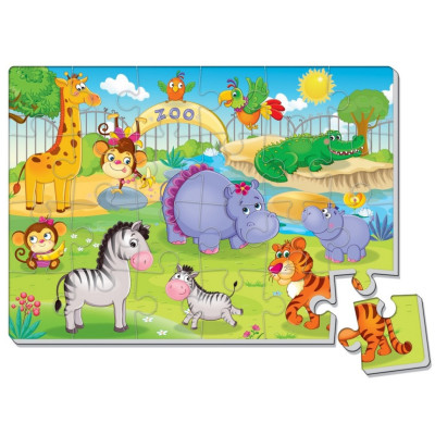 Дитячий мякий пазл "Зоопарк" VT1102-17 24 елемента