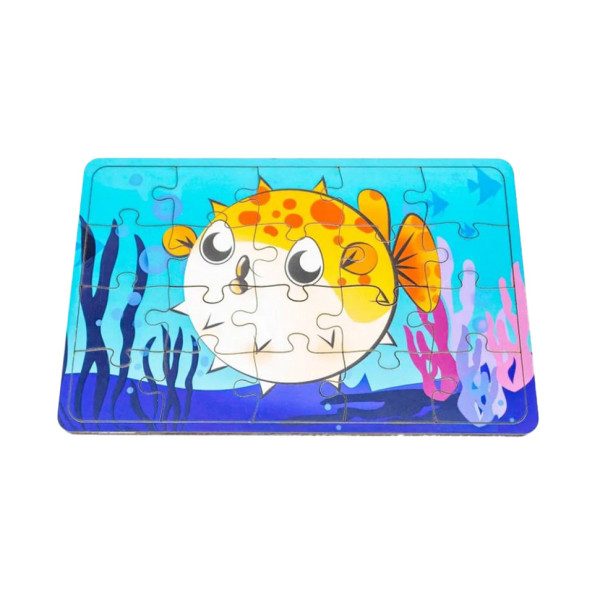 Дитячий деревяний пазл Рибка фугу Арт-10020 20 елементів