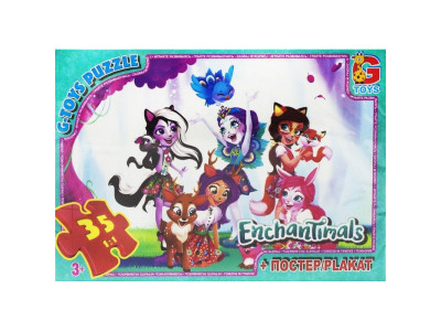 Дитячий пазл класичний "Enchantimals" EA201 постер 35 елементів Дитячий пазл класичний "Enchantimals" EA201 постер 35 елементів