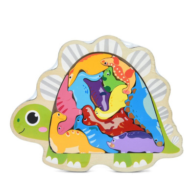 Дитячий деревяний пазл-вкладиш "Динозаври" MD 1500-3