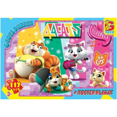 Дитячий пазл "44 кошеняти" YT64 постер 117 елементів