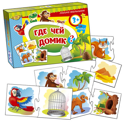 Дитяча гра-пазл "Де чий будиночок?" MKM0330 24 деталі