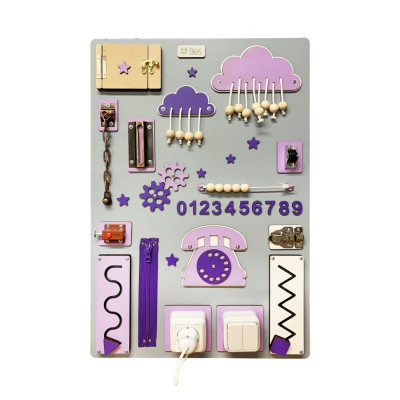 Розвиваюча іграшка Бізіборд TG100006, 60х40 см, Фіолетовий