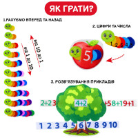 Розвиваюча гра для дітей "Фруктова математика" ME5032-15 2в1 фетрові деталі Розвиваюча гра для дітей "Фруктова математика" ME5032-15 2в1 фетрові деталі