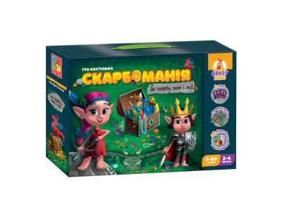 Гра настільна "Скарбоманія" Vladi Toys VT8055-30 (укр) Гра настільна "Скарбоманія" Vladi Toys VT8055-30 (укр)