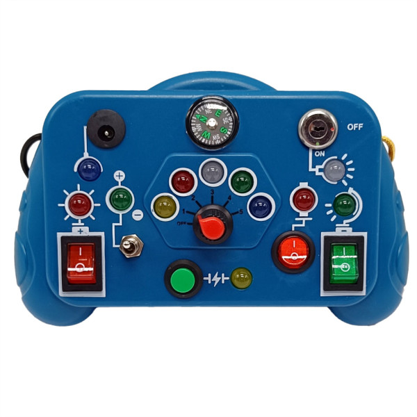 Дитячий бізіборд "Джойстик" ME-156(Blue) для розвитку дрібної моторики