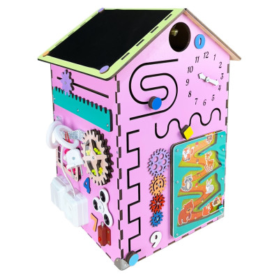 Розвиваюча іграшка Бізікуб "Будинок" TG200111 рожевий 55х30х30 см