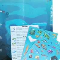 Дитяча гра з багаторазовими наклейками "Підводний світ" (KP-008), 43 наклейки
