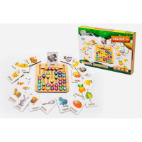 Дерев’яна іграшка монтессорі "Абетка лабіринт" Puz-72859 25 карт 35 букв