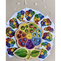 Настільна розвиваюча гра "Квітка-семиквітка-2" Ubumblebees (ПСФ039) PSF039 сортер з картками