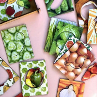 Деревяні Дощечки Сегена "Овочі" Ubumblebees (ПСФ036) PSF036 з візерунками