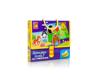 Гра настільна На липучках "Хто що їсть?" Vladi Toys VT1302-27 (укр)