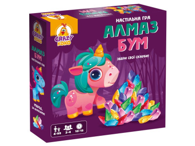 Гра настільна розважальна "Алмаз бум" Єдиноріжка VT8055-31 2-4 ігрока
