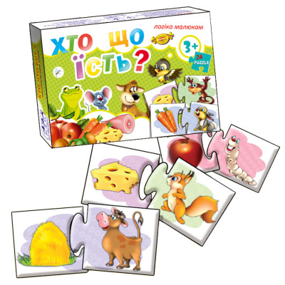 Дитяча гра-пазл "Хто що їсть?" MKM0312 24 пазла