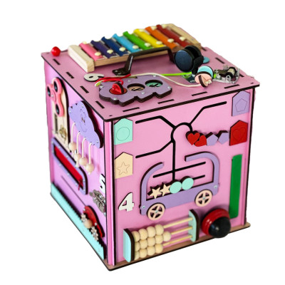 Розвиваюча іграшка Бізікуб TG145644630, 30х30х30 см Рожевий