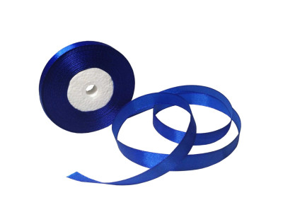 Стрічка атласна Синя Bambi 784-120 ширина 12 см довжина 23 метри