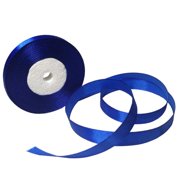 Стрічка атласна Синя Bambi 784-120 ширина 12 см довжина 23 метри