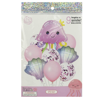 Набір повітряних куль для створення фотозони Медуза ZTZ-021 9 шт