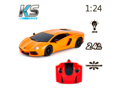 Автомобіль на радіокеруванні LAMBORGHINI AVENTADOR LP 700-4 KS DRIVE 124GLBO світяться фари
