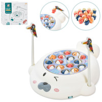 Дитяча іграшка "Рибалка" 20128 26 см крутиться з музикою 2 дятлика