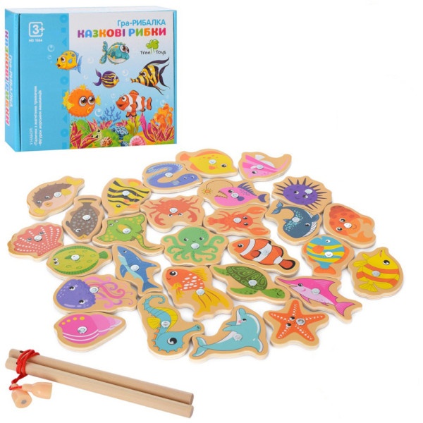 Дерев'яна іграшка риболовля "Морські мешканці" MD 1664 риболовлі Дерев'яна іграшка риболовля "Морські мешканці" MD 1664 риболовлі