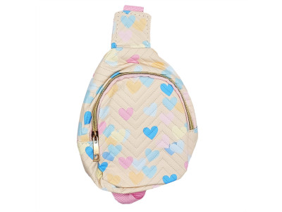 Дитяча сумочка "Сердечки" FG230705009 застібка-блискавка 1 відділення Бежевий