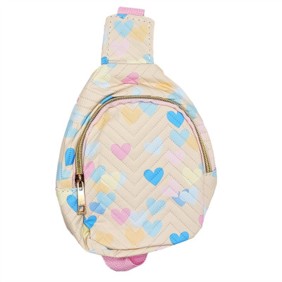 Дитяча сумочка "Сердечки" FG230705009 застібка-блискавка 1 відділення Бежевий