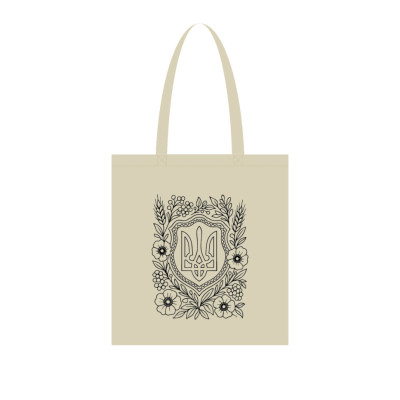 Екосумка для покупок "Герб України" Сумка-шоппер 190CCT-1 38 x 42 см (190г/м2)