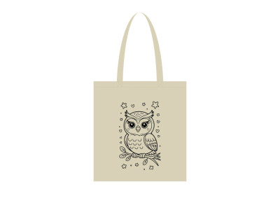 Екосумка для покупок "Сова" Сумка-шоппер 190CCT-3 38 x 42 см (190г/м2)