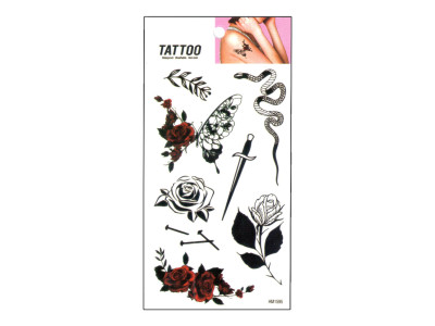 Тимчасове татуювання "Метелики - Троянди Tattoo" 1020-HM1595 Тимчасове татуювання "Метелики - Троянди Tattoo" 1020-HM1595