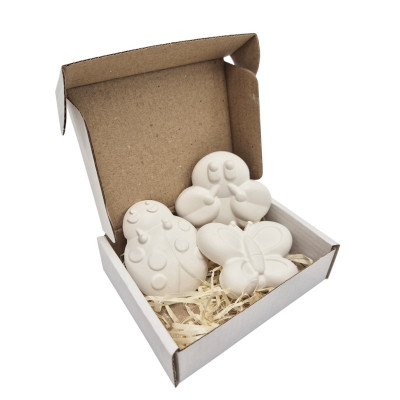 Гіпсові фігурки для декорування "Чарівні комахи" gips005 3 фігурки