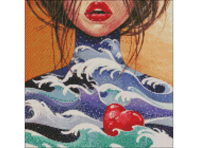 Алмазна мозаїка "Серце океану" Ідейка AMO7268 40х40 см