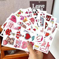 Набір тимчасових тату "Кохання №3" Love-tattoo-mini-set-2-10 10 штук розмір 12 х 7 см