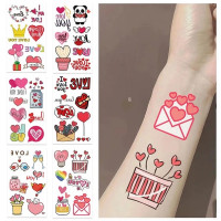 Набір тимчасових тату "Кохання №3" Love-tattoo-mini-set-2-10 10 штук розмір 12 х 7 см