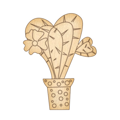 Фігурка для розмальовування та декорування "Кактус-сердечко" FDZ-076 Фігурка для розмальовування та декорування "Кактус-сердечко" FDZ-076