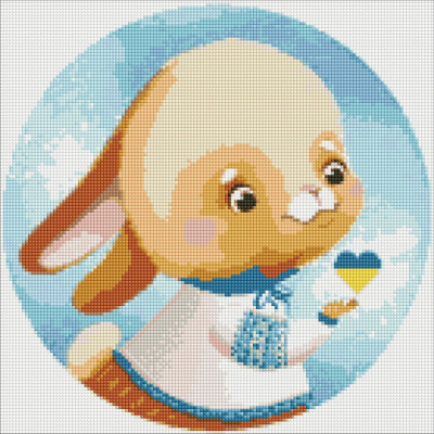 Алмазна мозаїка "Зайчик" ©Катерина Валерєва AMO7432 Ідейка 40х40см