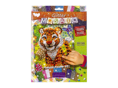 Креативна творчість "Glitter Mosaic Tiger" БМ-03-03 блискуча мозаїка Креативна творчість "Glitter Mosaic Tiger" БМ-03-03 блискуча мозаїка