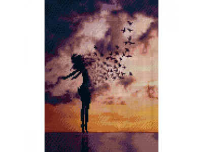 Алмазна мозаїка "Вільна душа" Strateg HX070 30х40 см Алмазна мозаїка "Вільна душа" Strateg HX070 30х40 см
