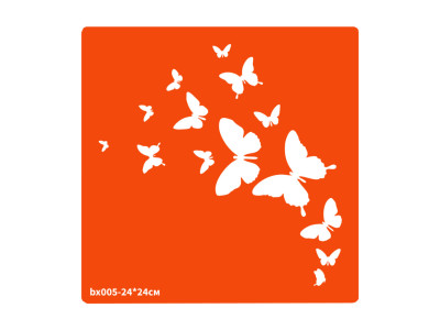 Трафарет для біо-тату Метелики bx005-24*24см розмір 24х24см