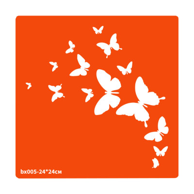 Трафарет для біо-тату Метелики bx005-24*24см розмір 24х24см