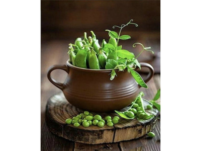 Алмазна мозаїка Зелений горошок" HEG86042 30х40 см Алмазна мозаїка Зелений горошок" HEG86042 30х40 см