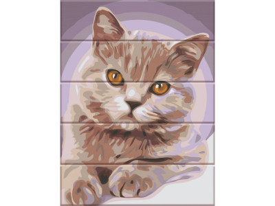 Картина за номерами по дереву "Котик" ASW150 30х40 см Картина за номерами по дереву "Котик" ASW150 30х40 см