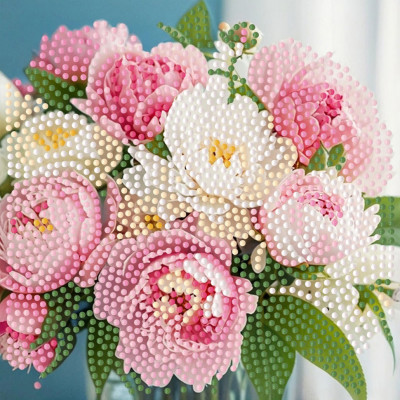 Алмазна мозаїка "Півонії" ZAV1818-3 18х18 см