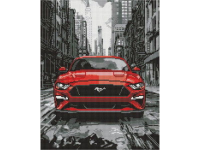 Алмазна мозаїка "Червоний мустанг" AMO8238 40х50 см