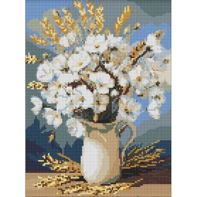 Алмазна мозаїка "Білі маки і пшениця" ©art_selena_ua AMO20053 30х40 см