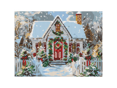 Алмазна мозаїка "Різдвяний будиночок" AMO8103 30х40 см