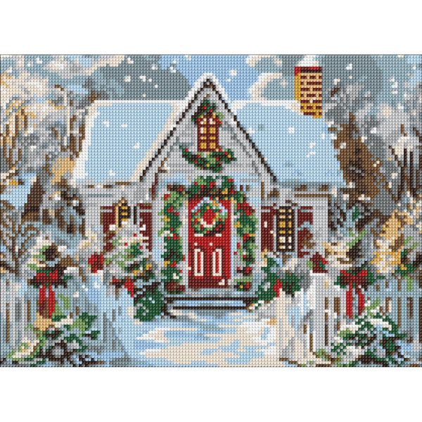 Алмазна мозаїка "Різдвяний будиночок" AMO8103 30х40 см
