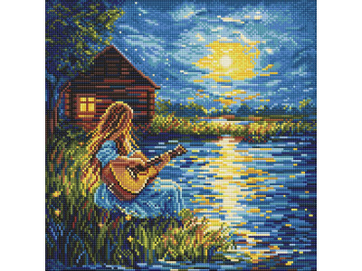 Алмазна мозаїка "Звуки у темряві" AMO8229 40х40 см